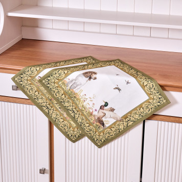 Набор салфеток из 2-х шт "ОХОТА" 40х40см, твил,100% хлопок, собака LEFARD 850-751-8-9