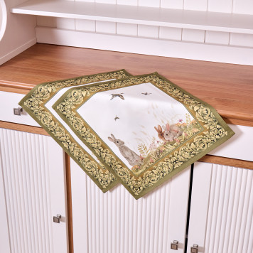 Набор салфеток из 2-х шт "ОХОТА" 40х40см, твил, 100% хлопок, лиса LEFARD 850-751-81-9