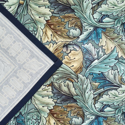 Скатерть "ЛИСТЬЯ МОРРИСА" gold stripe 140х300см , 100% хлопок, твил, пропитка LEFARD 850-752-23-2