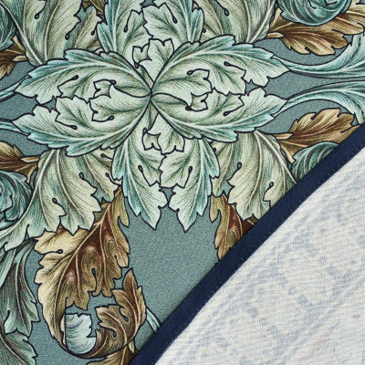 Скатерть круглая "ЛИСТЬЯ МОРРИСА" gold stripe d150 см , 100% хлопок , твил, пропитка LEFARD 850-752-26-2