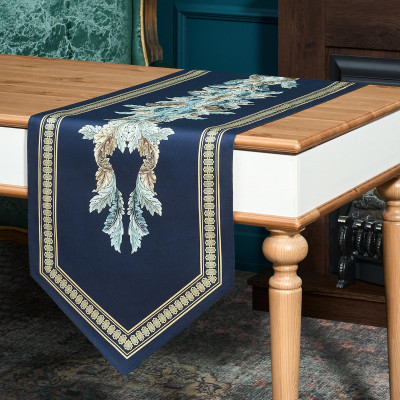 Дорожка "ЛИСТЬЯ МОРИСА" gold stripe 45х300см, 100% хлопок,твил c пропиткой LEFARD 850-752-32-10