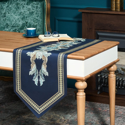 Дорожка "ЛИСТЬЯ МОРИСА" gold stripe 45х300см, 100% хлопок,твил c пропиткой LEFARD 850-752-32-11