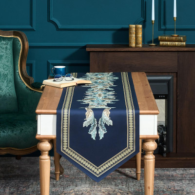 Дорожка "ЛИСТЬЯ МОРИСА" gold stripe 45х300см, 100% хлопок,твил c пропиткой LEFARD 850-752-32