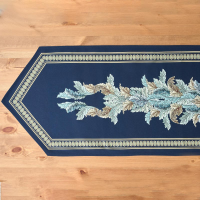 Дорожка "ЛИСТЬЯ МОРИСА" gold stripe 45х300см, 100% хлопок,твил c пропиткой LEFARD 850-752-32-4