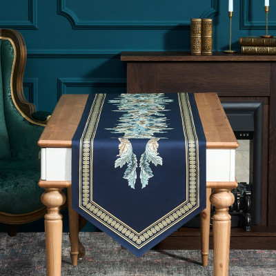 Дорожка "ЛИСТЬЯ МОРИСА" gold stripe 45х300см, 100% хлопок,твил c пропиткой LEFARD 850-752-32-5