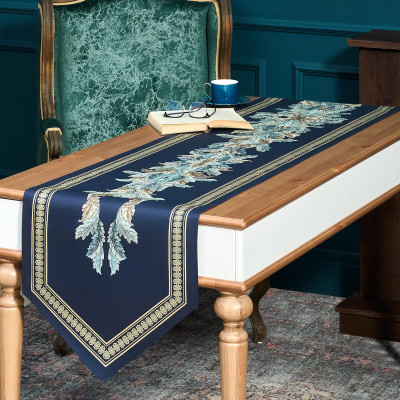 Дорожка "ЛИСТЬЯ МОРИСА" gold stripe 45х300см, 100% хлопок,твил c пропиткой LEFARD 850-752-32-8