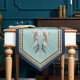 Дорожка "ЛИСТЬЯ МОРИСА" green stripe 45х215см, 100% хлопок,твил c пропиткой LEFARD 850-752-34