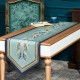 Дорожка "ЛИСТЬЯ МОРИСА" green stripe 45х215см, 100% хлопок,твил c пропиткой LEFARD 850-752-34