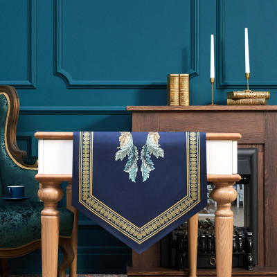 Дорожка "ЛИСТЬЯ МОРРИСА" green stripe 45х300см, 100% хлопок,твил c пропиткой LEFARD 850-752-35-5