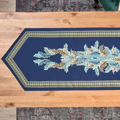 Дорожка "ЛИСТЬЯ МОРРИСА" green stripe 45х300см, 100% хлопок,твил c пропиткой LEFARD 850-752-35-8