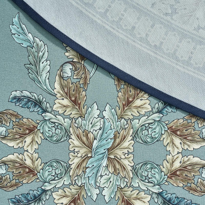 Скатерть "ЛИСТЬЯ МОРИСА" gold stripe овальная 160х220 см , 100% хлопок , твил, пропитка LEFARD 850-752-41-3