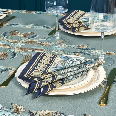 Набор 2 шт салфетки "ЛИСТЬЯ МОРРИСА" gold stripe 40х40см, 100% хлопок,твил 850-752-8 LEFARD 850-752-8-6