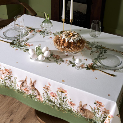 Скатерть "SENSE" 160х220см ,зеленый 100%хлопок, твил с пропиткой LEFARD 850-753-21-9