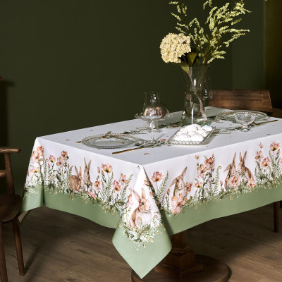 Скатерть "SENSE" 160х220см ,зеленый 100%хлопок, твил с пропиткой LEFARD 850-753-21-12