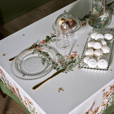 Скатерть "SENSE" 160х220см ,зеленый 100%хлопок, твил с пропиткой LEFARD 850-753-21-16