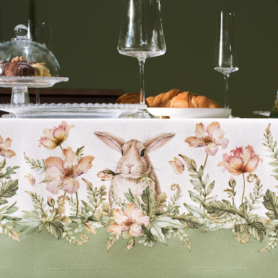 Скатерть "SENSE" 160х220см ,зеленый 100%хлопок, твил с пропиткой LEFARD 850-753-21-20