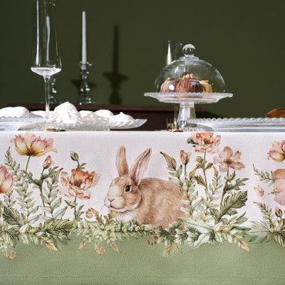 Скатерть "SENSE" 160х220см ,зеленый 100%хлопок, твил с пропиткой LEFARD 850-753-21-21