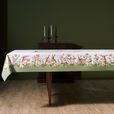 Скатерть "SENSE" 160х220см ,зеленый 100%хлопок, твил с пропиткой LEFARD 850-753-21-28