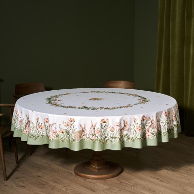 Скатерть "SENSE" 160х220см ,зеленый 100%хлопок, твил с пропиткой LEFARD 850-753-21-31