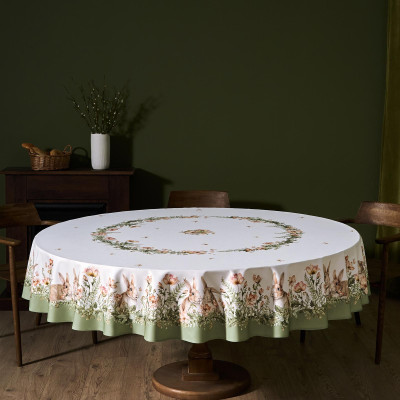 Скатерть "SENSE" 160х220см ,зеленый 100%хлопок, твил с пропиткой LEFARD 850-753-21-32