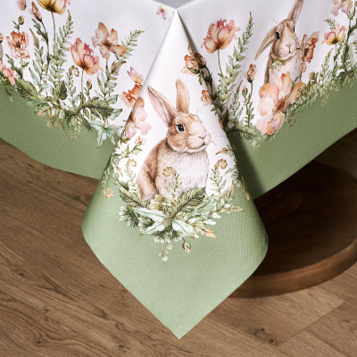 Скатерть "SENSE" 160х220см ,зеленый 100%хлопок, твил с пропиткой LEFARD 850-753-21-6