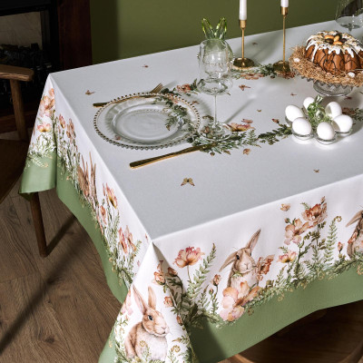 Скатерть "SENSE" 160х220см ,зеленый 100%хлопок, твил с пропиткой LEFARD 850-753-21-8