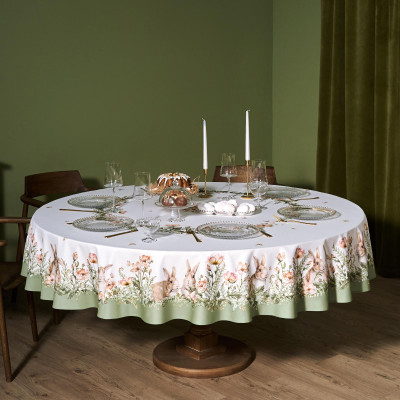 Скатерть круглая "SENSE" 220см, 100%хлопок, твил, пропитка LEFARD 850-753-24-10