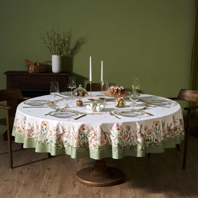 Скатерть круглая "SENSE" 220см, 100%хлопок, твил, пропитка LEFARD 850-753-24-13