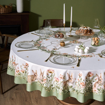 Скатерть круглая "SENSE" 220см, 100%хлопок, твил, пропитка LEFARD 850-753-24-14