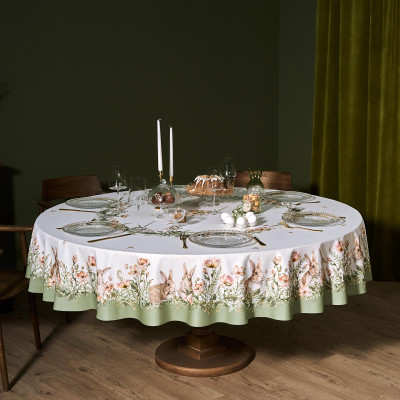 Скатерть круглая "SENSE" 220см, 100%хлопок, твил, пропитка LEFARD 850-753-24-17