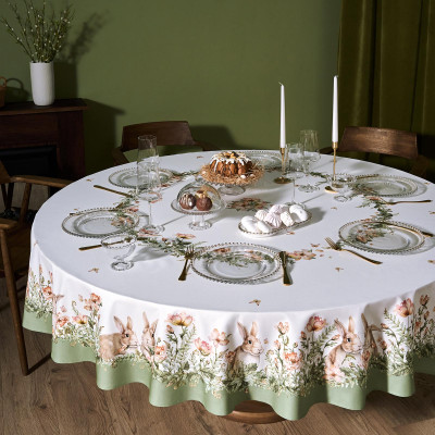 Скатерть круглая "SENSE" 220см, 100%хлопок, твил, пропитка LEFARD 850-753-24-1