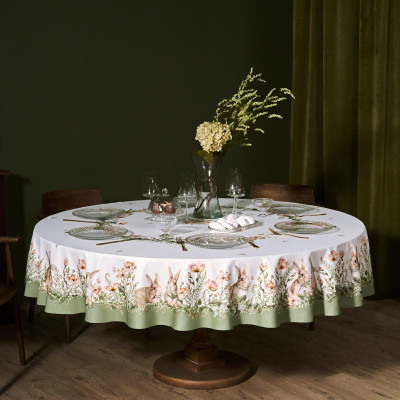 Скатерть круглая "SENSE" 220см, 100%хлопок, твил, пропитка LEFARD 850-753-24-20