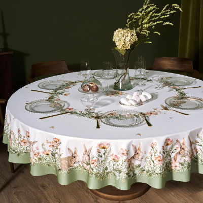 Скатерть круглая "SENSE" 220см, 100%хлопок, твил, пропитка LEFARD 850-753-24-21