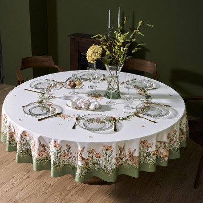 Скатерть круглая "SENSE" 220см, 100%хлопок, твил, пропитка LEFARD 850-753-24-23