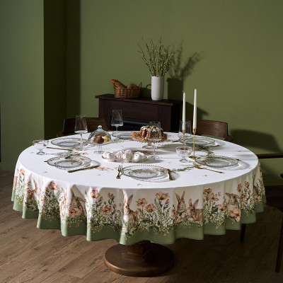 Скатерть круглая "SENSE" 220см, 100%хлопок, твил, пропитка LEFARD 850-753-24-5