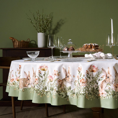 Скатерть круглая "SENSE" 220см, 100%хлопок, твил, пропитка LEFARD 850-753-24-6