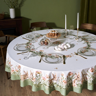 Скатерть круглая "SENSE" 220см, 100%хлопок, твил, пропитка LEFARD 850-753-24-8
