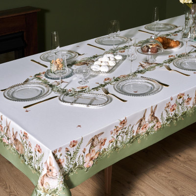 Скатерть "SENSE" 175х300см ,зеленый, 100% хлопок,твил LEFARD 850-753-25-17