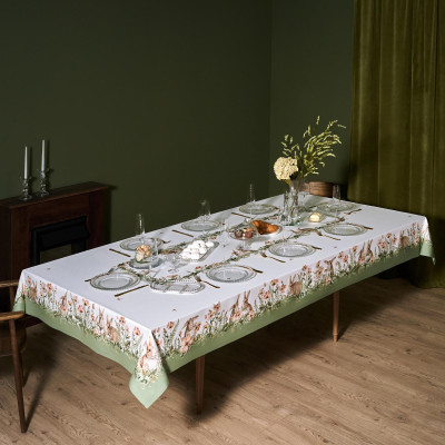 Скатерть "SENSE" 175х400см ,зеленый,100% хлопок ,твил LEFARD 850-753-26-16