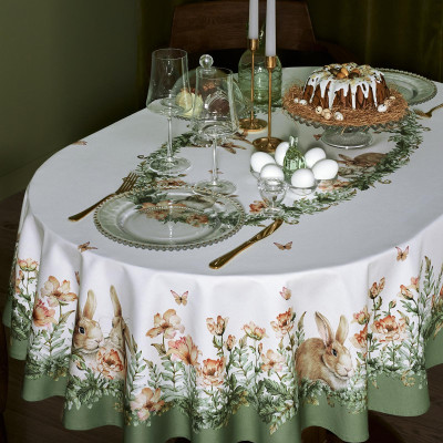 Скатерть овальная "SENSE", 140х180см, 100% хлопок,твил c пропиткой LEFARD 850-753-4-10