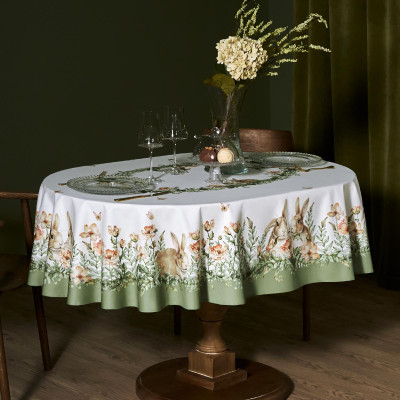 Скатерть овальная "SENSE", 140х180см, 100% хлопок,твил c пропиткой LEFARD 850-753-4-13