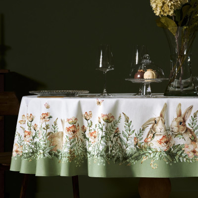 Скатерть овальная "SENSE", 140х180см, 100% хлопок,твил c пропиткой LEFARD 850-753-4-14