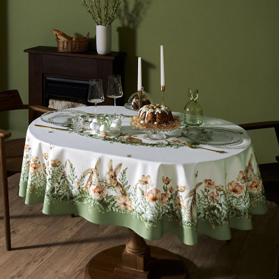 Скатерть овальная "SENSE", 140х180см, 100% хлопок,твил c пропиткой LEFARD 850-753-4-1