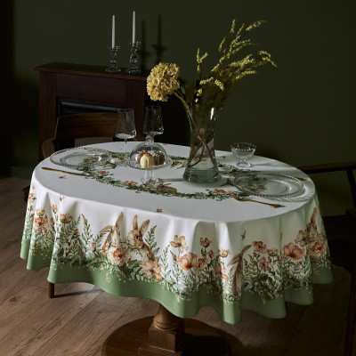 Скатерть овальная "SENSE", 140х180см, 100% хлопок,твил c пропиткой LEFARD 850-753-4-19