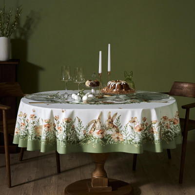 Скатерть овальная "SENSE", 140х180см, 100% хлопок,твил c пропиткой LEFARD 850-753-4