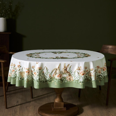 Скатерть овальная "SENSE", 140х180см, 100% хлопок,твил c пропиткой LEFARD 850-753-4-5