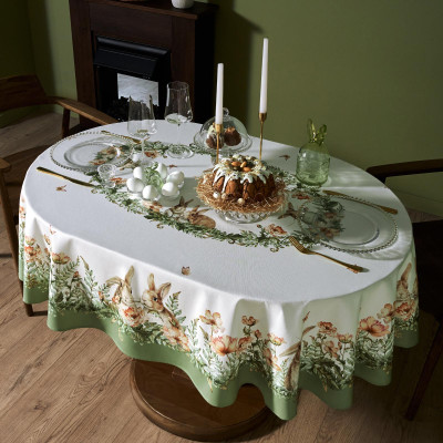 Скатерть овальная "SENSE", 140х180см, 100% хлопок,твил c пропиткой LEFARD 850-753-4-7