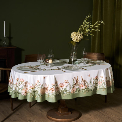 Скатерть овальная " SENSE" ,160х220см, 100% хлопок, твил c пропиткой LEFARD 850-753-41-12