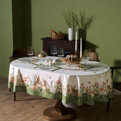 Скатерть овальная " SENSE" ,160х220см, 100% хлопок, твил c пропиткой LEFARD 850-753-41-5