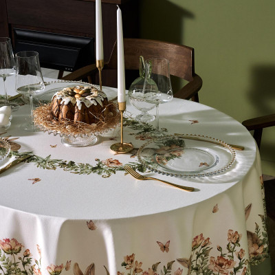 Скатерть овальная " SENSE" ,160х220см, 100% хлопок, твил c пропиткой LEFARD 850-753-41-6